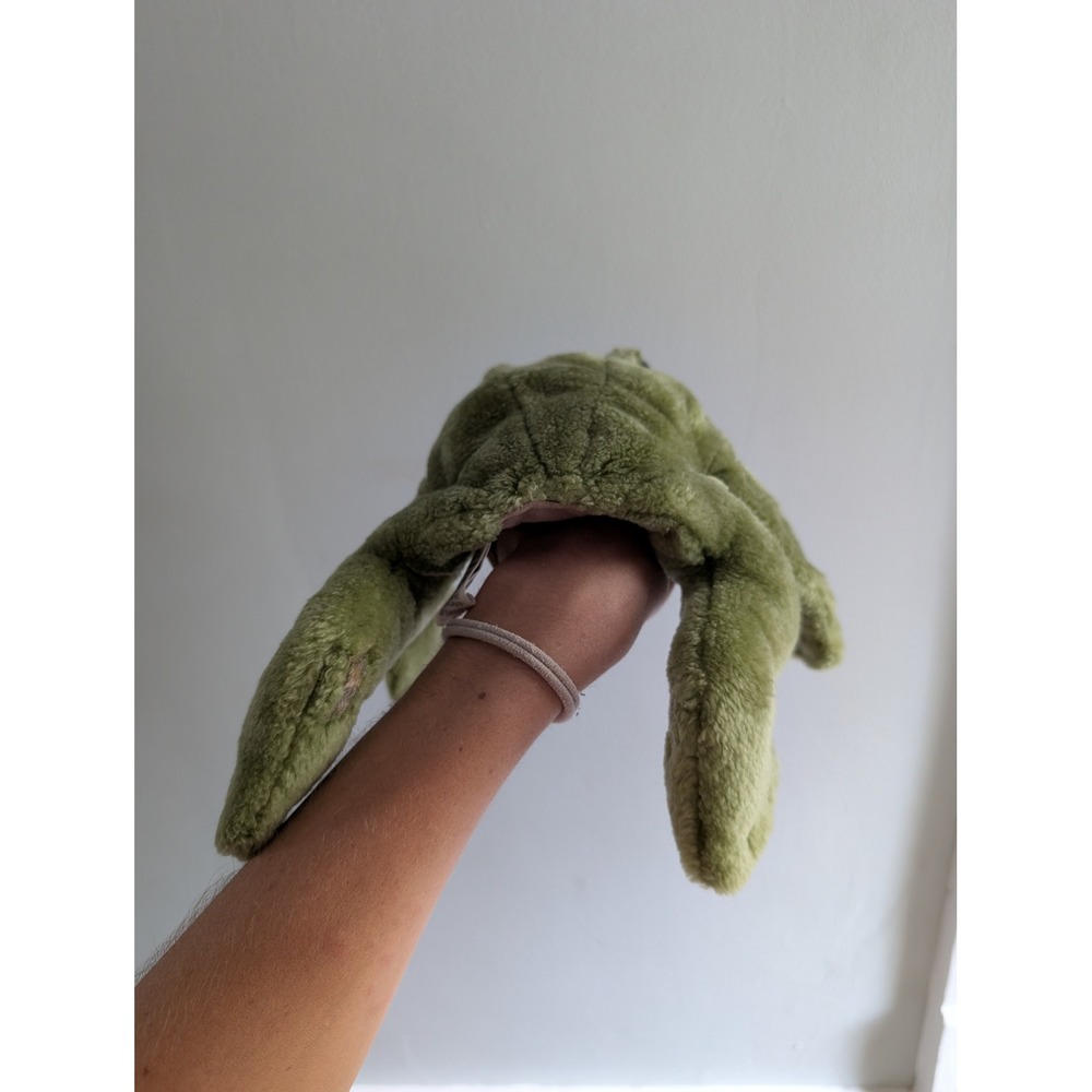 Folkmanis Folktails Frog Puppet Kids Green Vintage Bullfrog Plush Toy Good - Picture 3 of 11